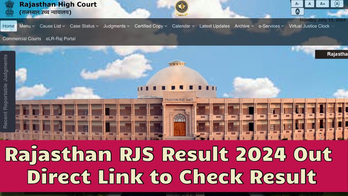 Rajasthan RJS Result