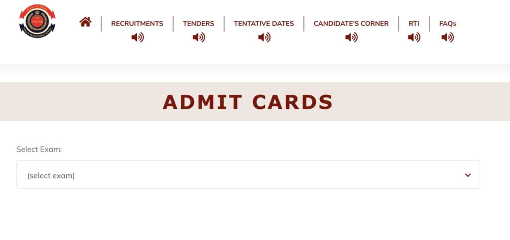 WPB Constable Admit Card