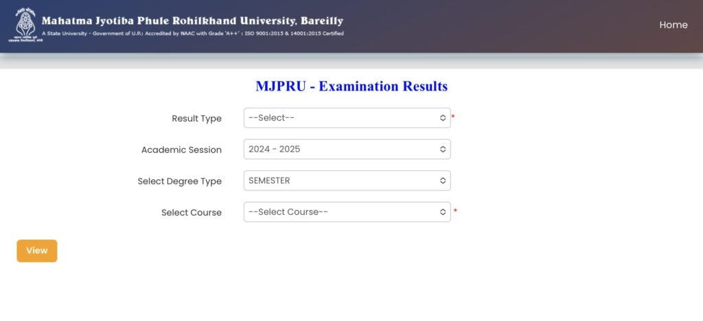 MJPRU UG And PG Result