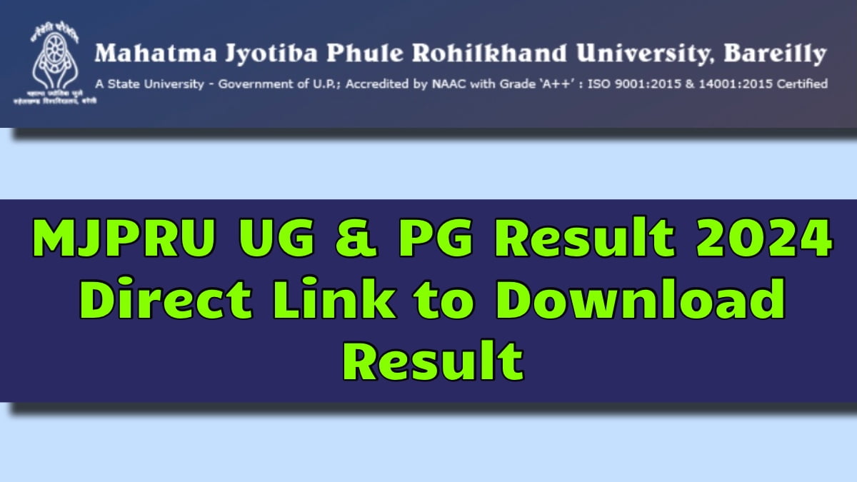 MJPRU UG And PG Result