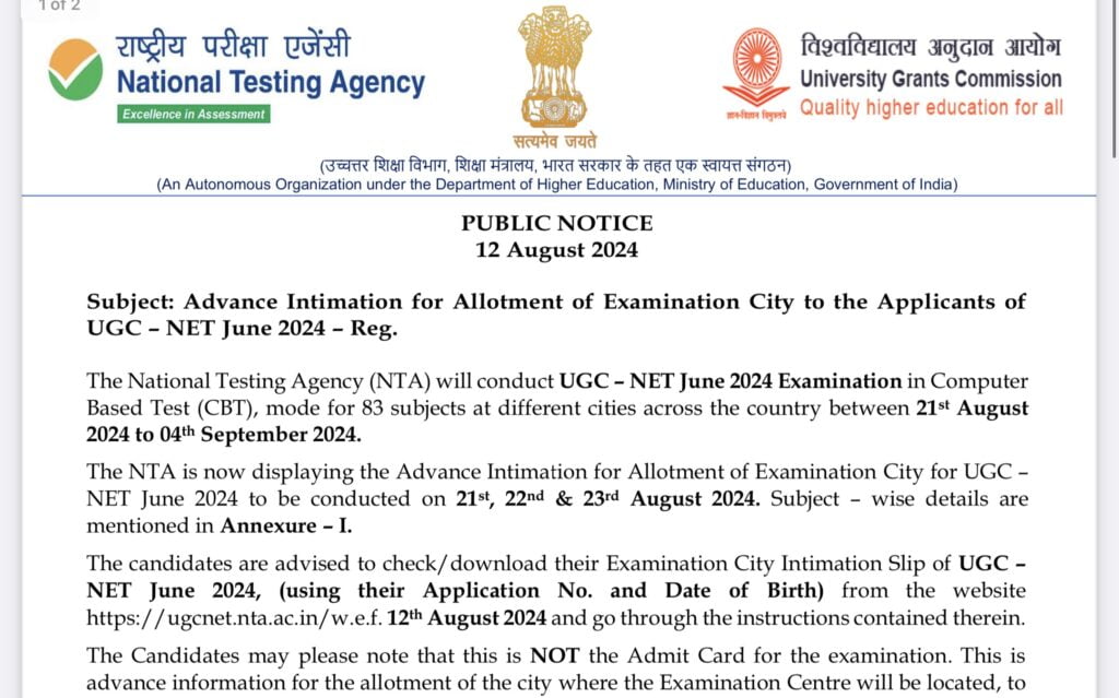 UGC NET/JRF