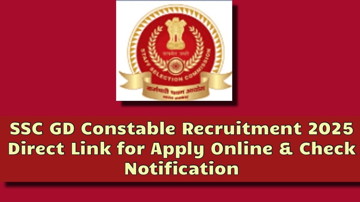 SSC GD Constable Recruitment