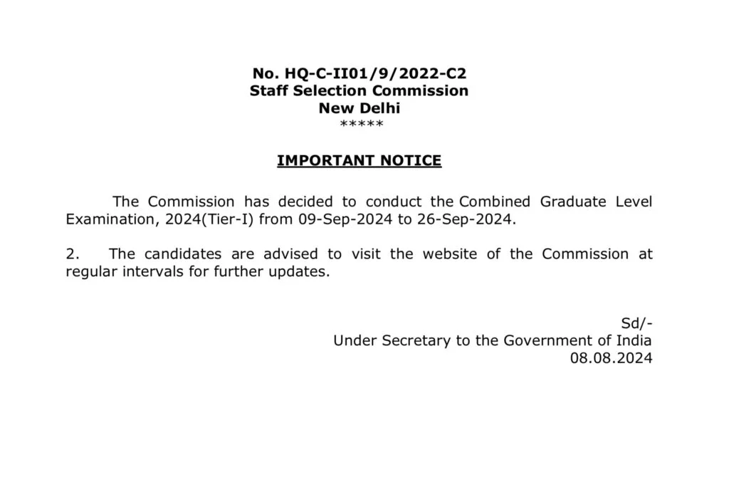 SSC CGL Exam 
