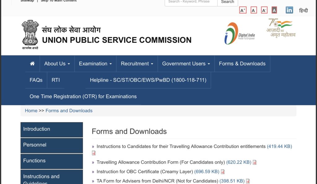 UPSC Engineering Services Exam Online Registration