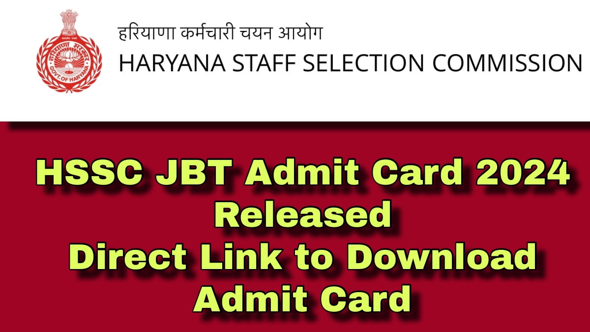 HSSC JBT Admit Card