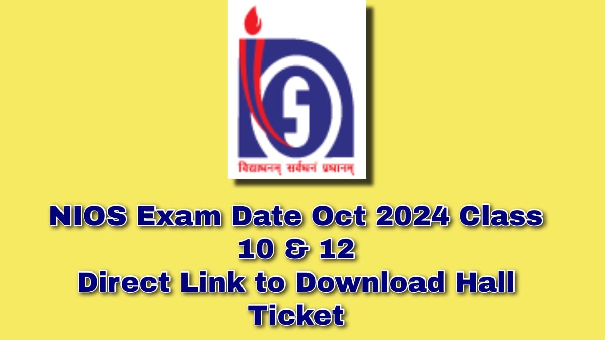 NIOS Exam Date Oct