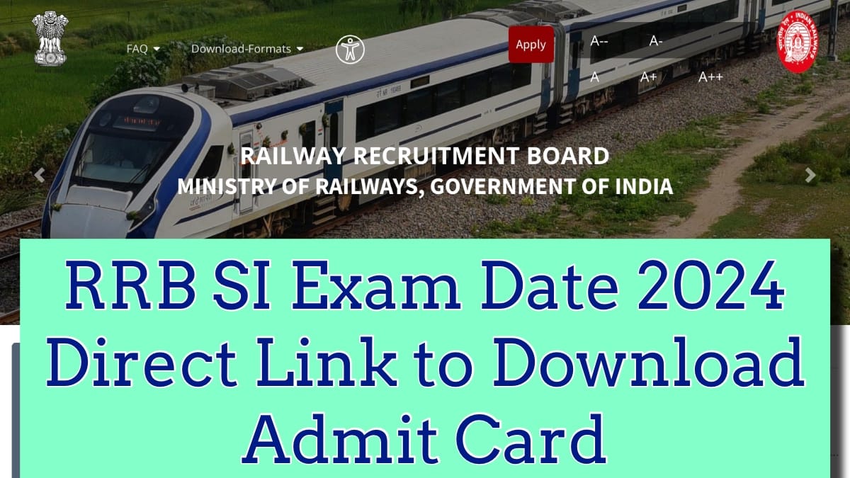 RRB SI Exam Date