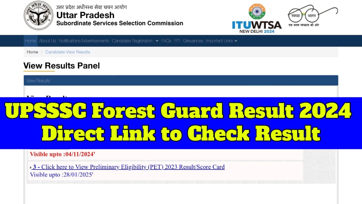UPSSSC Forest Guard Result