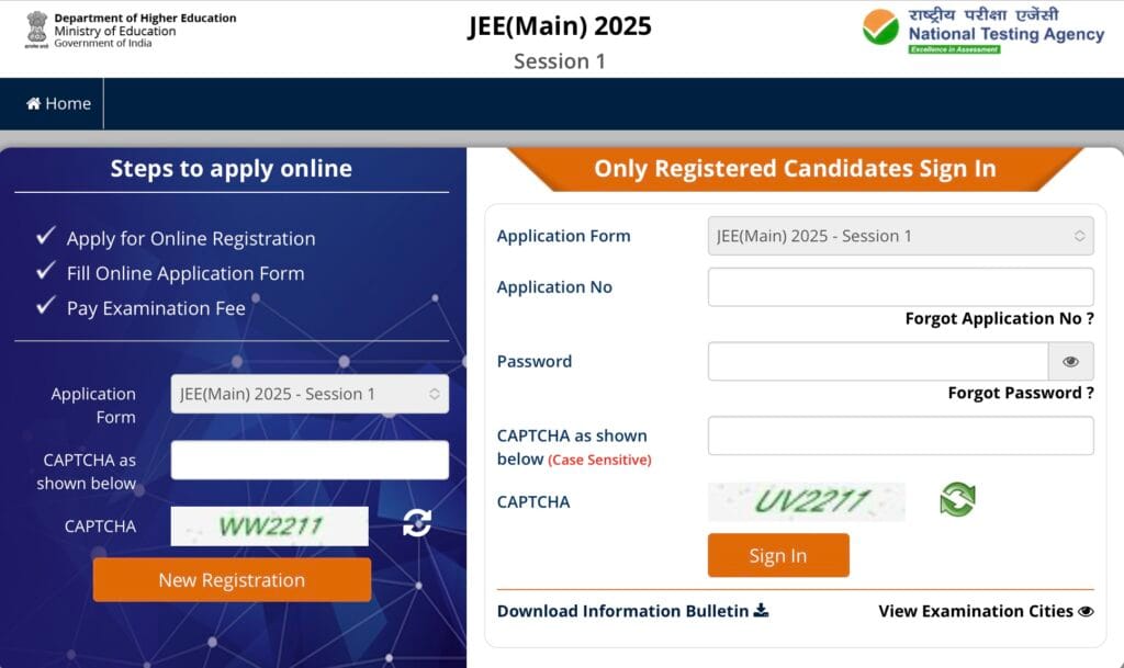 JEE Mains 2025 Registration