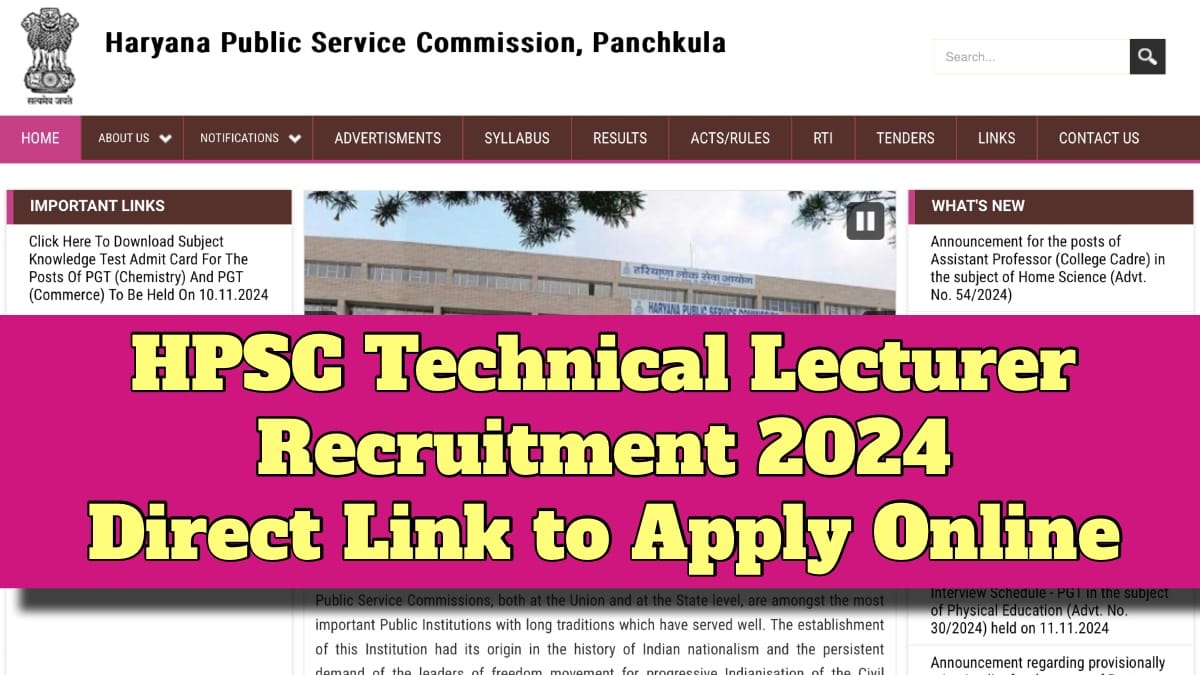 HPSC Technical Lecturer Recruitment