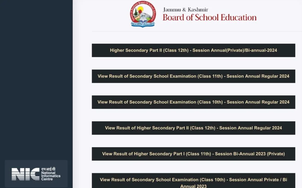 JKBOSE 10th Result