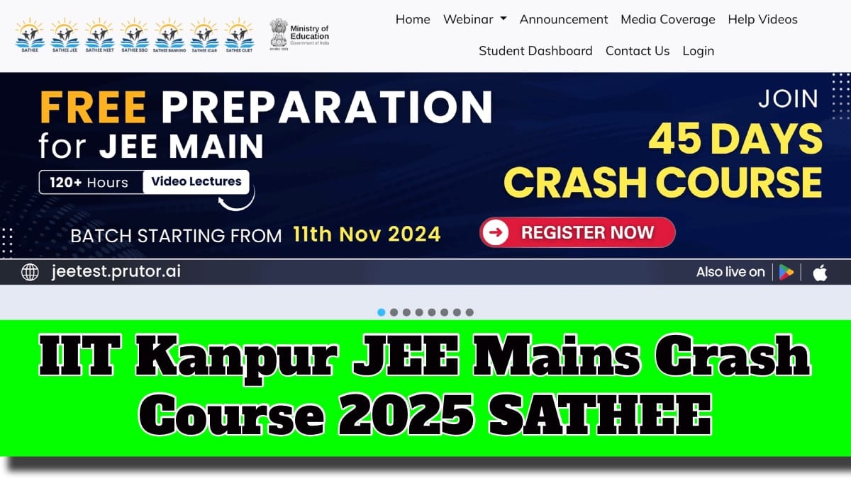 IIT Kanpur JEE Mains Crash Course