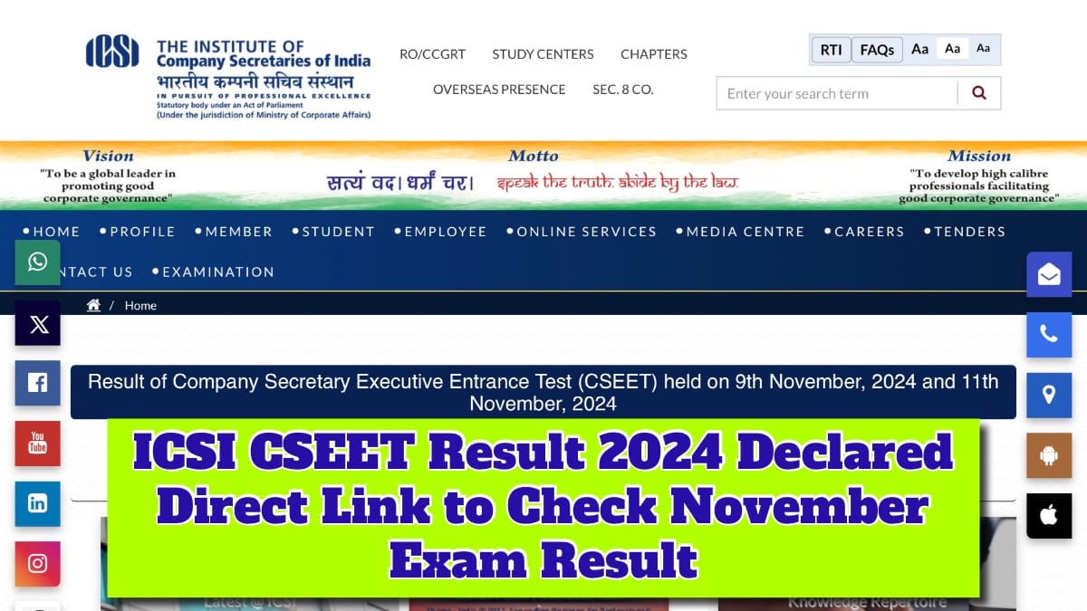 ICSI CSEET Result