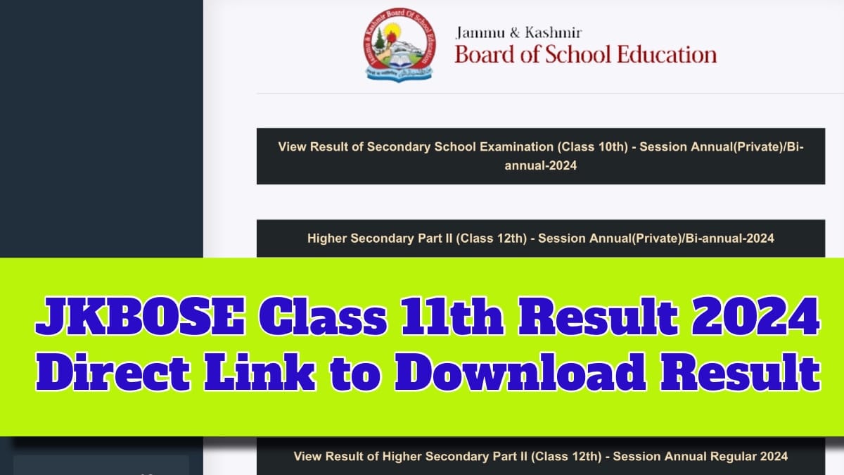 JKBOSE Class 11th Result