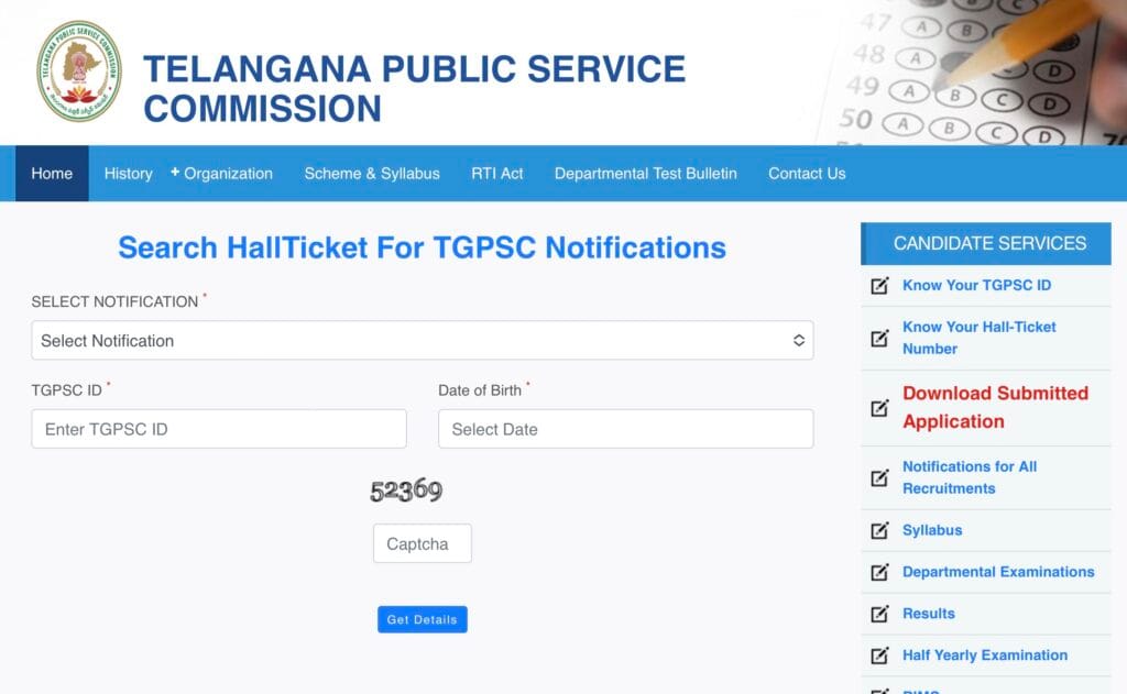 TSPSC Group 2 Hall Ticket