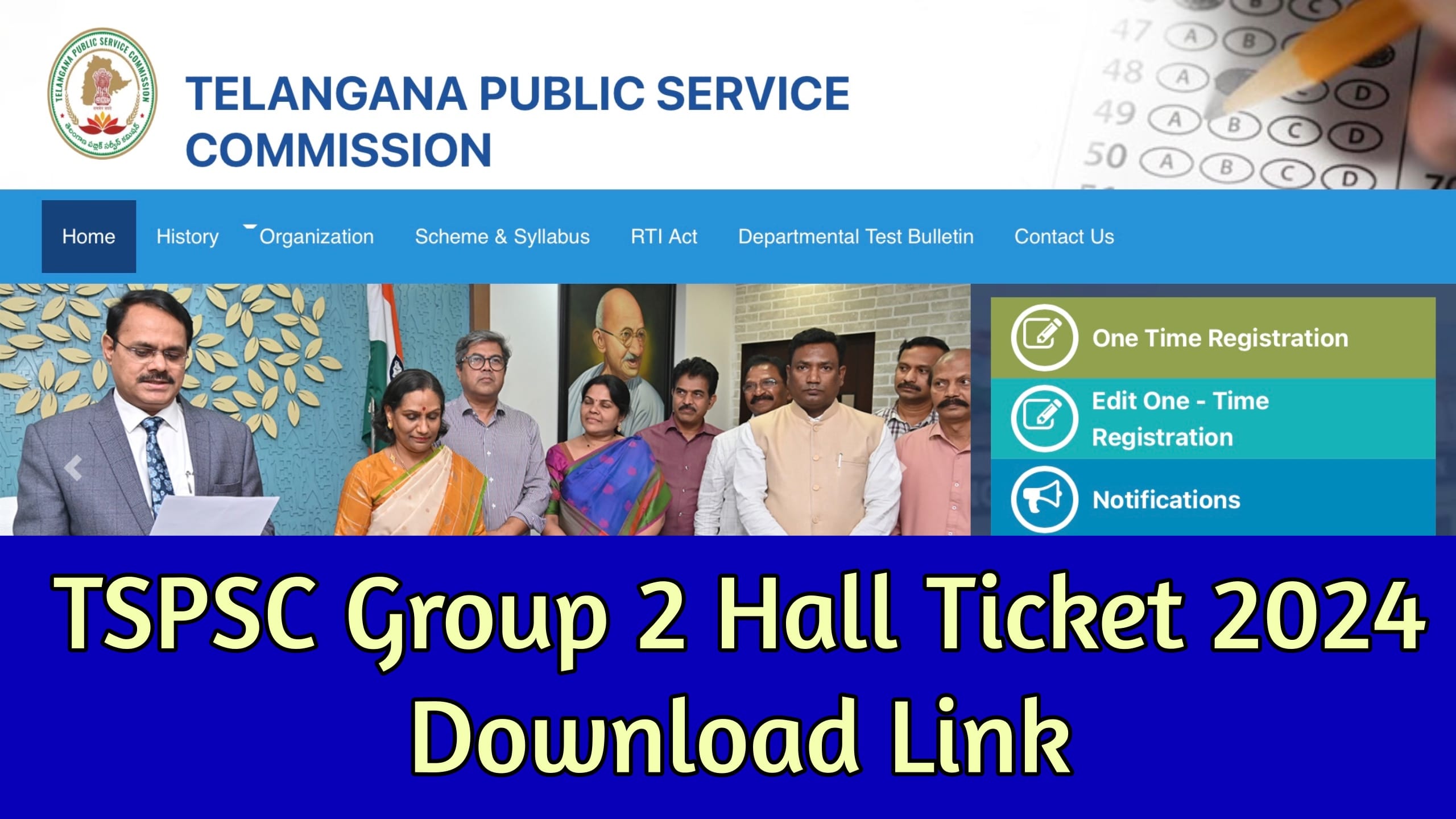TSPSC Group 2 Hall Ticket