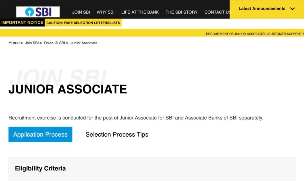 SBI Junior Associates
