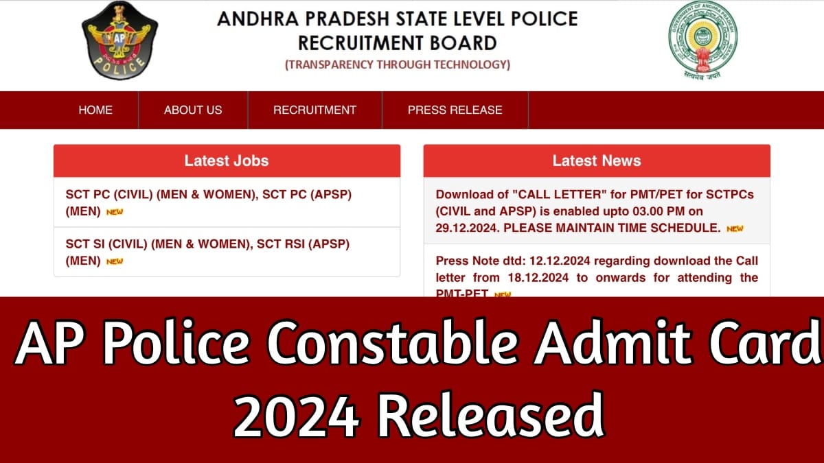 AP Police Constable Admit Card
