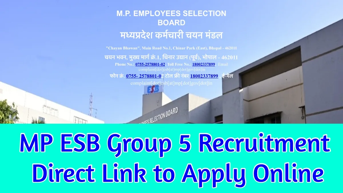 MPESB Group 5 Recruitment